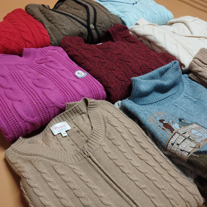 LOts of  Knitwear Cable Wool " Pure Vintage"  Vintage&Retro