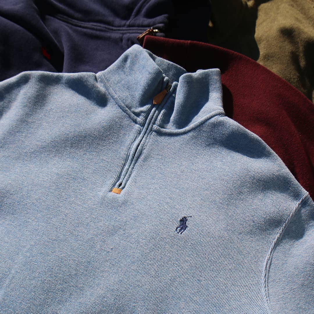LOTs of Knitwear Premiun Brand Quarter Zip Sweaters Vintage & Retro