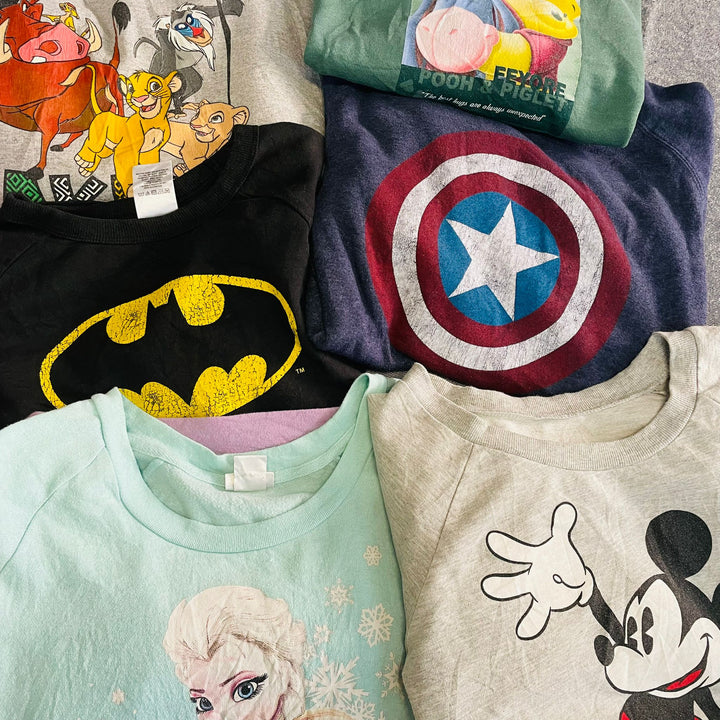 LOT of   Sweatshirts Disney/Marvel/Cartoons.... (Vintage & Retro)